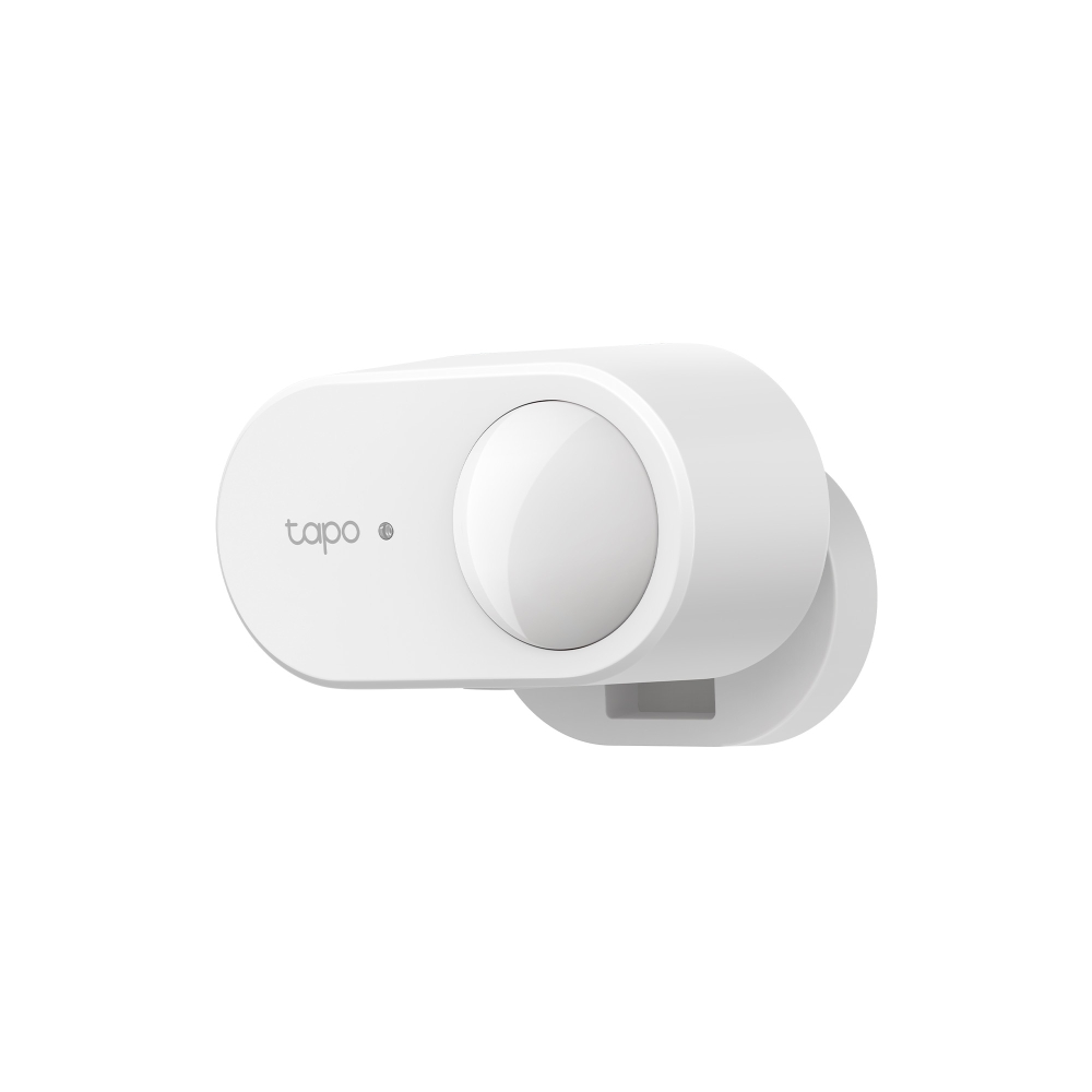 Official product photograph of the Tapo T150 smart presence sensor on its adjustable base